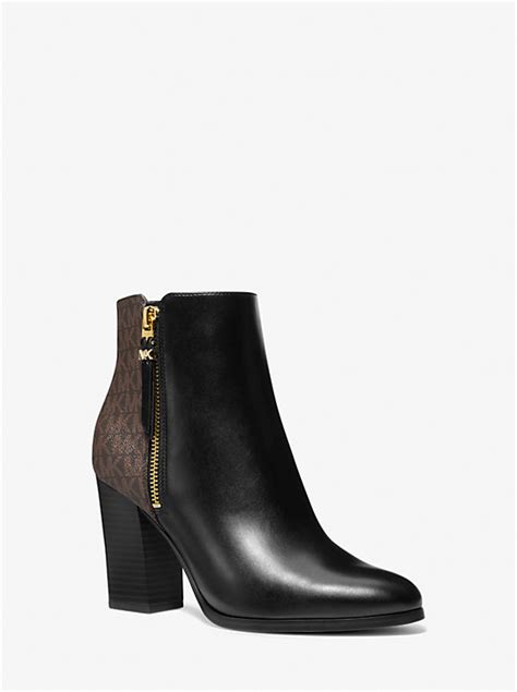 michael kors britt signature logo trim ankle boot|britt ankle boots.